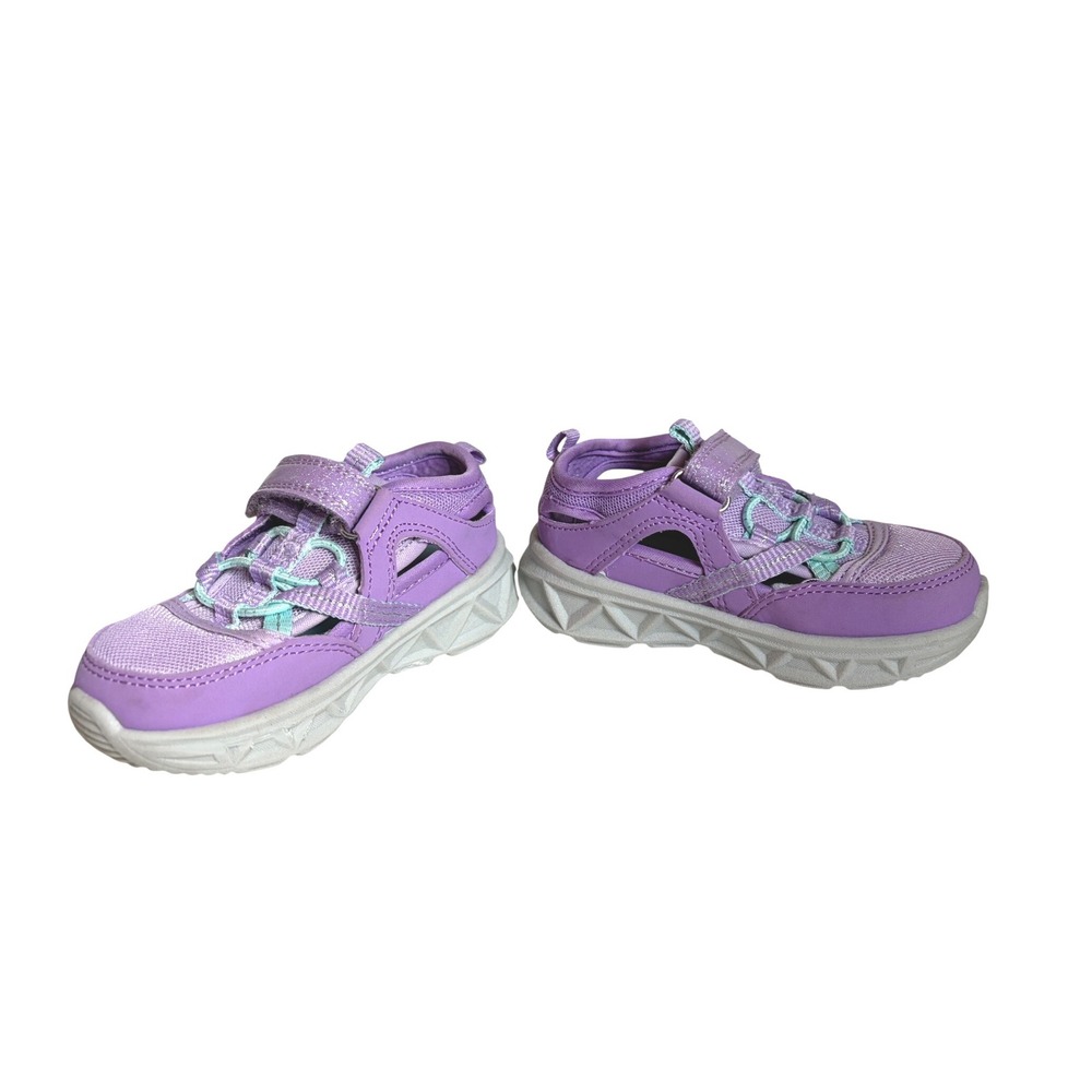 OshKosh Bgosh Kids Purple Mesh Hybrid Sneakers Sandals Size 7 Glitter Strap - Picture 4 of 7
